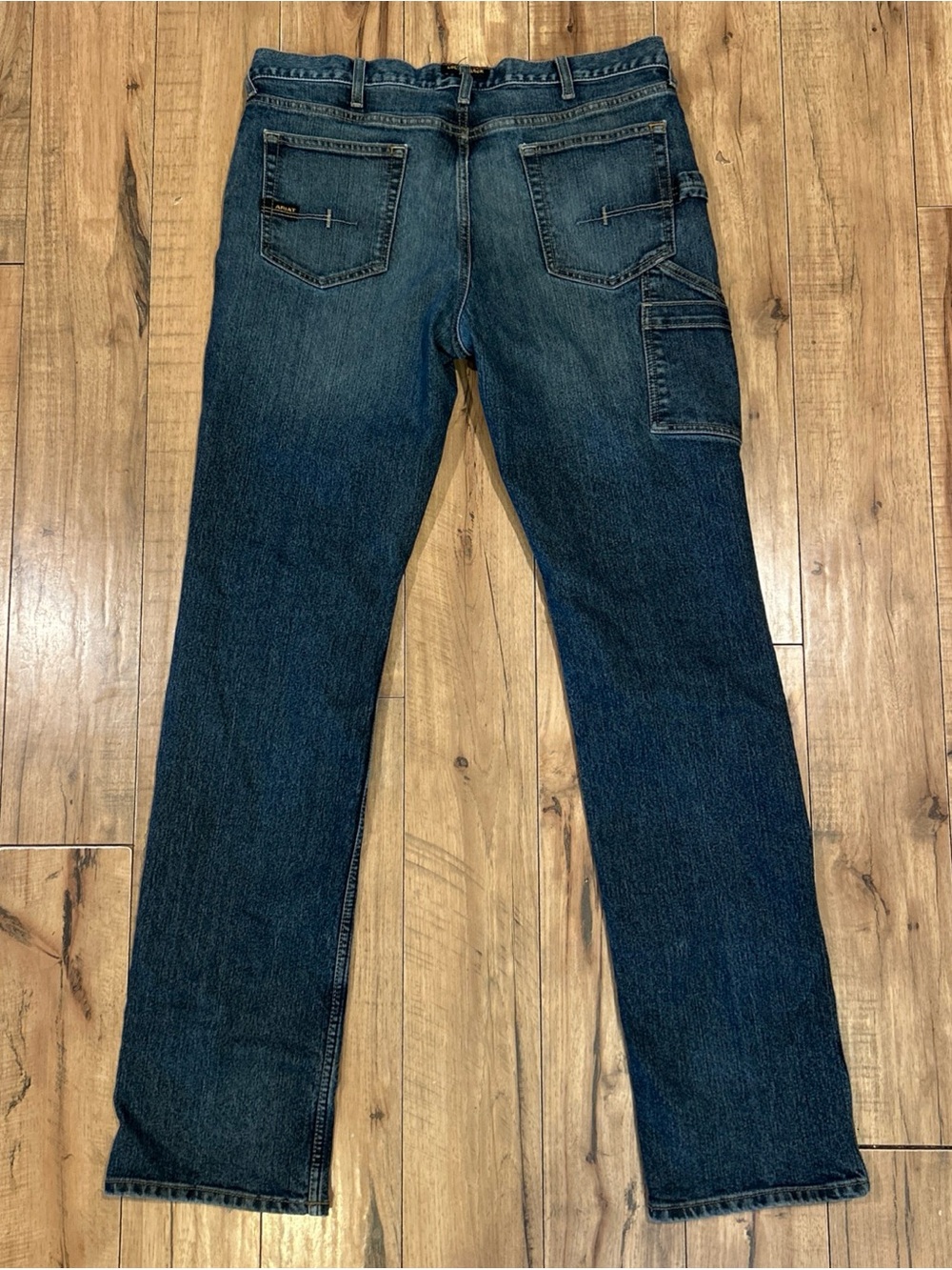 Ariat M7 Rebar Slim Straight Leg Med Wash Blue Jeans 36x38 McCoy